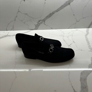 Men's Salvatore Ferragamo Black Suede Loafer